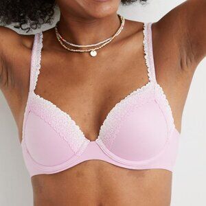 Aerie Violet Ombre Real Sunnie Lace Demi Push Up Bra